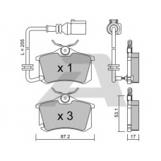 BPVW-2004 AISIN Комплект тормозных колодок, дисковый тормоз