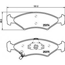 8DB 355 019-891 HELLA PAGID Комплект тормозных колодок, дисковый тормоз