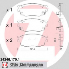 24246.170.1 ZIMMERMANN Комплект тормозных колодок, дисковый тормоз