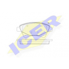181649 ICER Комплект тормозных колодок, дисковый тормоз