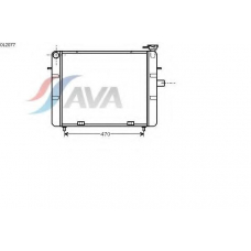 OL2077 AVA Радиатор, охлаждение двигателя