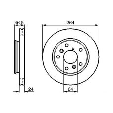 0 986 478 523 BOSCH Тормозной диск