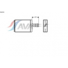 OL6216 AVA Теплообменник, отопление салона