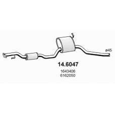 14.6047 ASSO Средний глушитель выхлопных газов