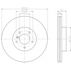 8DD 355 121-231 HELLA Тормозной диск