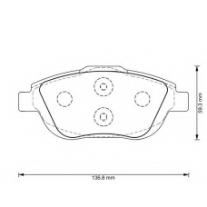 573264B BENDIX Комплект тормозных колодок, дисковый тормоз