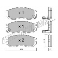233.0 TRUSTING Комплект тормозных колодок, дисковый тормоз
