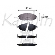 FK11247 KAISHIN Комплект тормозных колодок, дисковый тормоз