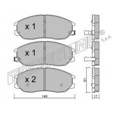 649.0 TRUSTING Комплект тормозных колодок, дисковый тормоз