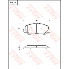 GDB7733 TRW Комплект тормозных колодок, дисковый тормоз