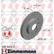 400.3643.52 ZIMMERMANN Тормозной диск