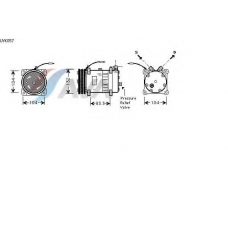 UVK057 AVA Компрессор, кондиционер