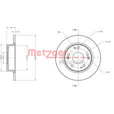 6110302 METZGER Тормозной диск