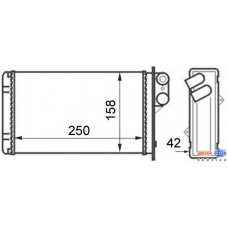 8FH 351 024-331 HELLA Теплообменник, отопление салона
