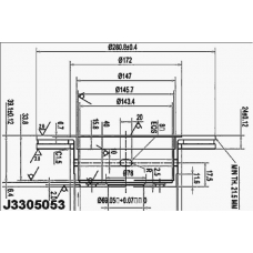 J3305053 NIPPARTS Тормозной диск