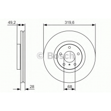 0 986 479 R22 BOSCH Тормозной диск