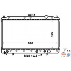 8MK 376 727-501 HELLA Радиатор, охлаждение двигателя