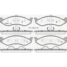 8110 80526 TRISCAN Комплект тормозных колодок, дисковый тормоз