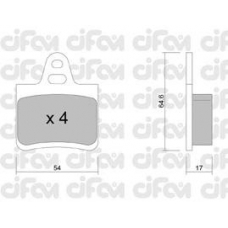 822-284-0 CIFAM Комплект тормозных колодок, дисковый тормоз