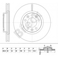 BR 382 VA100 BRECK Тормозной диск