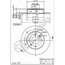 BS 7336 BRECO Тормозной диск