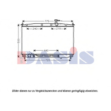 560044N AKS DASIS Радиатор, охлаждение двигателя