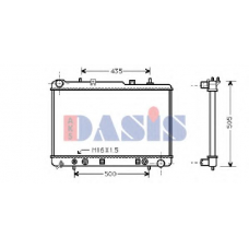 510012N AKS DASIS Радиатор, охлаждение двигателя