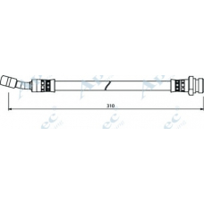 HOS4016 APEC Тормозной шланг