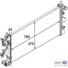 8MK 376 745-031 HELLA Радиатор, охлаждение двигателя