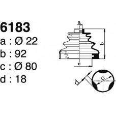 6183 DEPA Комплект пылника, приводной вал