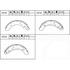K9700 ASIMCO Комплект тормозных колодок