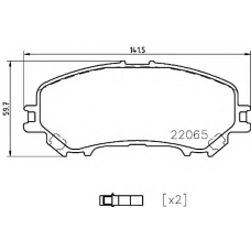 P 56 099 BREMBO Комплект тормозных колодок, дисковый тормоз