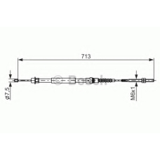 1 987 477 594 BOSCH Трос, стояночная тормозная система