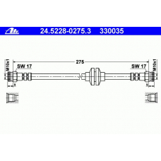 24.5228-0275.3 ATE Тормозной шланг