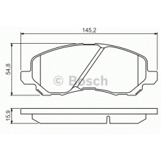 0 986 495 253 BOSCH Комплект тормозных колодок, дисковый тормоз