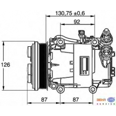 8FK 351 113-451 HELLA Компрессор, кондиционер