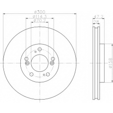 8DD 355 108-141 HELLA Тормозной диск