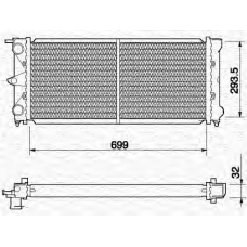 350213649000 MAGNETI MARELLI Радиатор, охлаждение двигател