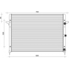 350213106009 MAGNETI MARELLI Радиатор, охлаждение двигателя