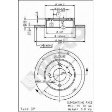 BS 7360 BRECO Тормозной диск