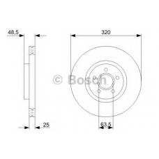 0 986 479 C75 BOSCH Тормозной диск