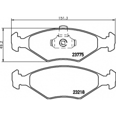 8DB 355 008-511 HELLA PAGID Комплект тормозных колодок, дисковый тормоз