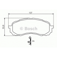 0 986 494 373 BOSCH Комплект тормозных колодок, дисковый тормоз