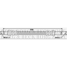 BBH6165 BORG & BECK Тормозной шланг