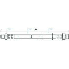 HOS3355 APEC Тормозной шланг