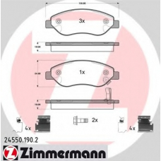 24550.190.2 ZIMMERMANN Комплект тормозных колодок, дисковый тормоз