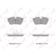 BD-1408 LYNX Bd-1408 колодки тормозные передние bmw 3 (e46) 1.6-2.5 98-05