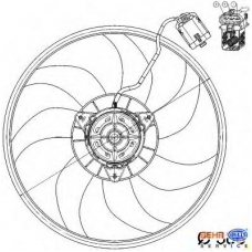 8EW 351 039-701 HELLA Вентилятор, охлаждение двигателя