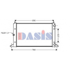 040470N AKS DASIS Радиатор, охлаждение двигателя