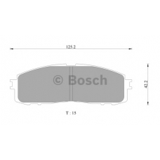 0 986 AB2 080 BOSCH Комплект тормозных колодок, дисковый тормоз